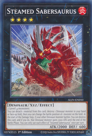 Sabressauro Agitado / Steamed Sabersaurus | Yu-Gi-Oh! | MYP Cards