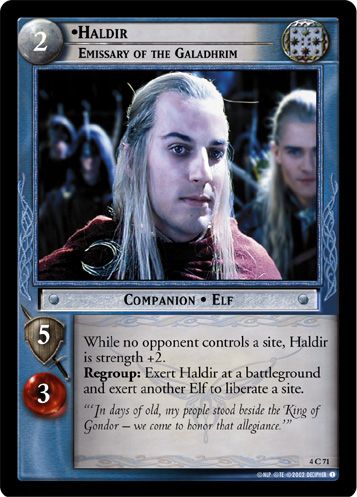 •Haldir, Emissary of the Galadhrim