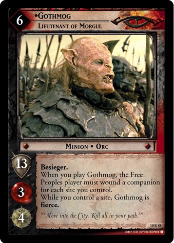 •Gothmog, Lieutenant of Morgul